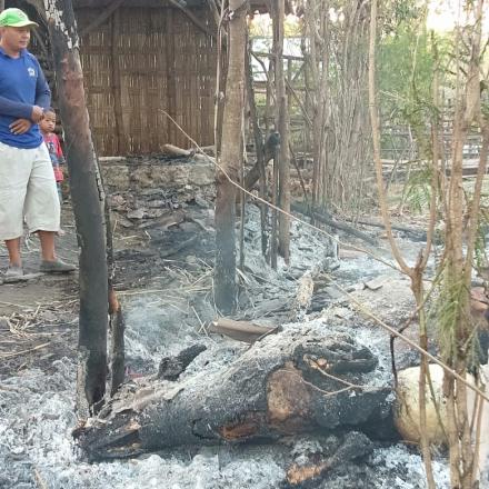 Kebakaran Kandang Ternak di Desa Kalitengah kecamatan Pancur Kabupaten Rembang